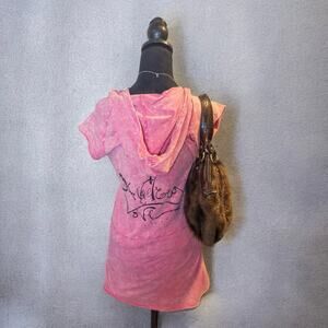 Vintage Y2K Anthropologie Anama Hooded Short Sleeve Studded Short Sleeve Tee